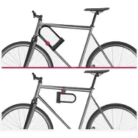 Seatylock Mason U-slot met framebevestiging, zilver. Geschikt voor jongeren, zilverkleurig, one size