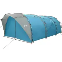 vidaXL Tunneltent 6-persoons Blauw 185T Polyester met PU Coating