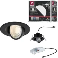 Paulmann 92413 LED-inbouwlamp LED 5 W, 8 W Zwart (mat)