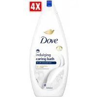 Dove 4 x – Badcrème – Indulging Cream – 720 ml - Badcrème - Badcrème 720 Ml - Badcrème Voor Huid - Badcrème Voor Zintuigen - Zachte Reiniging