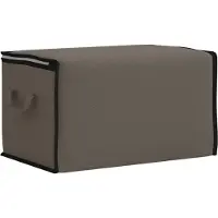 vidaXL opbergdoos met doorzichtige zijkant Grijs 50 x 30 x 25 cm