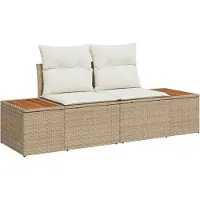 vidaXL Tuinbank Set 8 st 7-Aantal zitplaatsen Beige en Crème