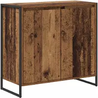vidaXL Zijtafel, gerecycled hout, 79 x 36 x 75 cm, houtvezel