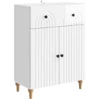 vidaXL Dressoir Hoogglans Wit 66 x 34,5 x 90 cm Bewerkt hout