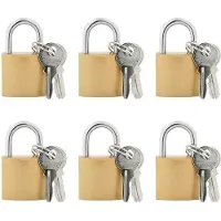 vidaXL U Slot met Sleutels 6 pcs Koper IJzer