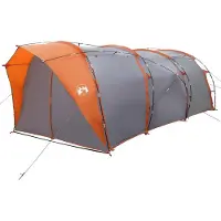 vidaXL Tunneltent 6-persoons Grijs en Oranje