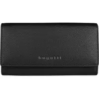 Bugatti portemonnee Emilia Ladies Long Wallet With Flap Black zwart