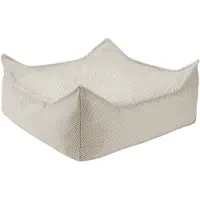WigiWama Aardekleurige Outdoor Vierkante Ottoman