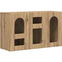 vidaXL Dressoir ELST Artisan Eiken 100 x 35 x 59 cm Bewerkt hout