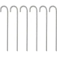 vidaXL Tentharingen 6 st Ø10 mm 37 cm gegalvaniseerd staal
