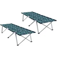 vidaXL Opvouwbaar Campingbed 2 st Bossen 194 x 62,5 x 42,5 cm