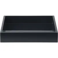 Mojoo Lux gelakt decoratief dienblad 19x19x3,5 cm Black