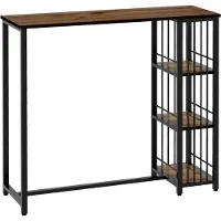 HOMCOM Bartisch mit 3 Ablagefächern 83A-017V00
