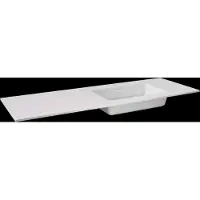 Storke Bilia asymmetrisch rechtse wastafel glanzend composiet marmer 150 x 52 cm combinatie kast 45 cm