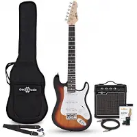 Gear4Music 3/4 LA Electric Guitar Sunburst 10W Guitar Amp & Accessory Pack