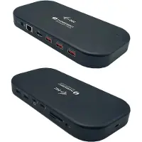 I-Tec Thunderbolt 3/USB-C Docking Station met dubbele 4K-ondersteuning + USB-C naar DisplayPort-kabel (1,5 m) + Power Delivery 60W, met kabel, Thunderbolt 3, 60W, 3,5 mm, 10,1000,100 Mbit/s, zwart