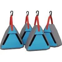 vidaXL Opbergzak 4 st Grijs en Blauw 24 x 16 x 24 cm oxford