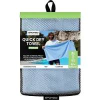 Spokey SIROCCO Sneldrogende Handdoek - Licht Blauw - XL - 80 x 150 cm - Polyester Polyamide - Afneembare Strap