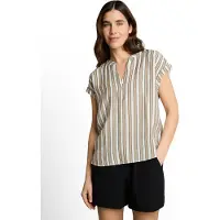 Tom Tailor Blouse kaki / zwart / offwhite