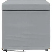 vidaXL Hocker, lichtgrijs, 41 x 41 x 40 cm, bekleed met stof en met een frame van spaanplaat
