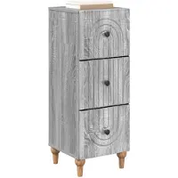 vidaXL Ladekast 33 x 34,5 x 90 cm Bewerkt hout Grijs sonoma