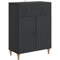 vidaXL Dressoir Zwart 66 x 34,5 x 90 cm Bewerkt hout