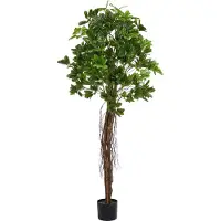 Beliani UMBRELLA TREE - Kunstplant - Groen - Synthetisch materiaal