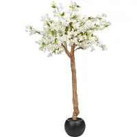 Beliani CHERRY TREE - Kunstplant - Wit - 180 cm - Synthetisch materiaal