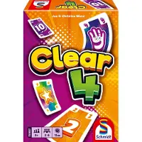 Schmidt - CLEAR 4 - Snel kaartspel - Actiespel met PUSH en JOKER kaarten - vanaf 8 jaar - 2-4 spelers