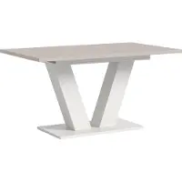 Xonox Eettafel Motion | uitschuifbaar | V-poten | wit / kasjmier | 150(190)x90