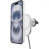 Belkin BoostCharge Pro Magnetisch Draadloze auto-oplader met Qi2 15W Grijs WIC008BTGR-NCV2