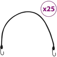 vidaXL Spanelastieken met reflecterende strips en haken 25 st 88 cm