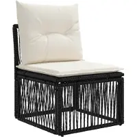 vidaXL Tuinbank Set 5 st Zwart poly rattan