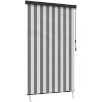 vidaXL Rolgordijn Antraciet en Wit 160 x 250 cm Stof en Aluminium