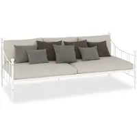 vidaXL Slaapbank metaal wit 90x200 cm