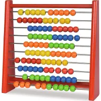 Eichhorn - mini telraam met 100 houten ballen, 5,5x24x23cm Berkenmultiplex, vanaf 3 jaar