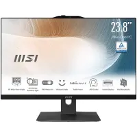 MSI Moderne AM242P 12M-695DE 23" FHD i7-1260P/16GB/512GB/bk W11P (Intel Core i7-1260P, 16 GB, 512 GB, SSD, Intel Iris Graphics), PC, Zwart