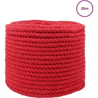 vidaXL Katoenen Touw 12 mm 25 m Rood 100% katoen
