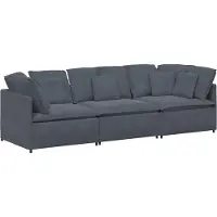 vidaXL Modulaire bank met kussens fluweel donkergrijs