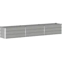 vidaXL Plantenbak Lichtgrijs 290 x 50 x 45 cm Gegevens staal