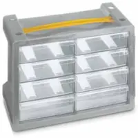 Terry Store-Age Poker, opbergkist voor kleine onderdelen, grijs, transparant, 279 mm, 150 mm, 195 mm, 765 mm