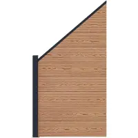 vidaXL Hekset 95 x 180 cm WPC en Aluminium Bruin