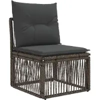 vidaXL Tuinbank Set 7 st Grijs poly rattan