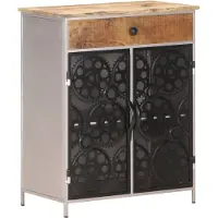 Syfax Dressoir 60x35x75 cm ruw mangohout en ijzer