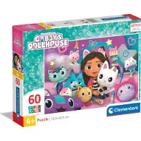 Clementoni - Puzzel - 60 Stukjes - Gabby's Dollhouse - Kinderpuzzel - Vanaf 4 Jaar