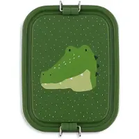 Trixie | Brooddoos klein - Mr. Alligator - RSV Lunchbox voor kinderen - Makkelijk te openen Broodtrommel – Groen