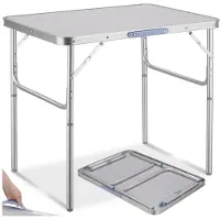 Travel inklapbaar campingtafel 60x45 cm Lichtgewicht & Compact in hoogte verstelbaar.