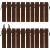 OEM Fluwelen etui met bandjes, 20-delig, bruin