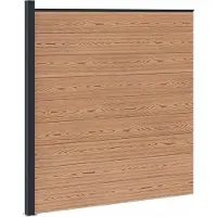 vidaXL Hekset 175 x 186 cm WPC en Aluminium Bruin