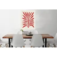 PosterMonkey Poster Plant - Rood - Bladeren - Abstract - 60x80 cm